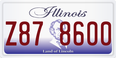 IL license plate Z878600