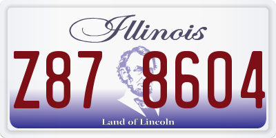 IL license plate Z878604