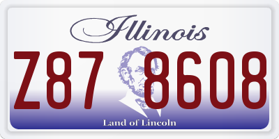 IL license plate Z878608