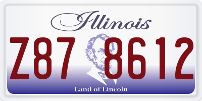 IL license plate Z878612