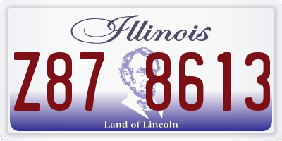 IL license plate Z878613