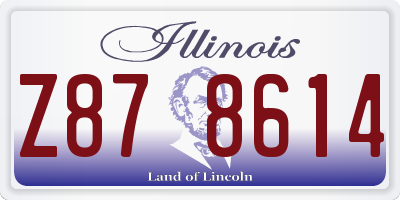 IL license plate Z878614