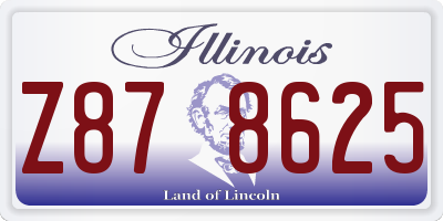 IL license plate Z878625