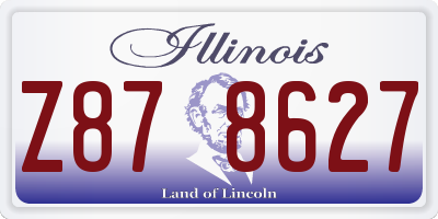 IL license plate Z878627