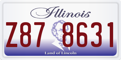 IL license plate Z878631