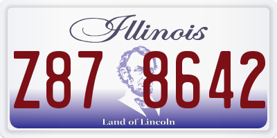 IL license plate Z878642