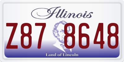 IL license plate Z878648