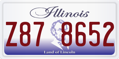 IL license plate Z878652