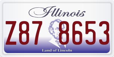 IL license plate Z878653