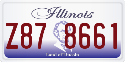 IL license plate Z878661