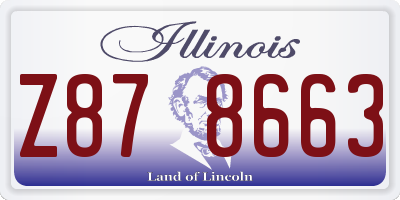 IL license plate Z878663