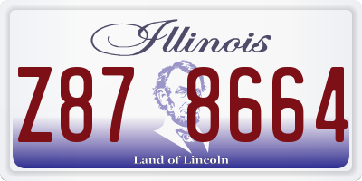 IL license plate Z878664