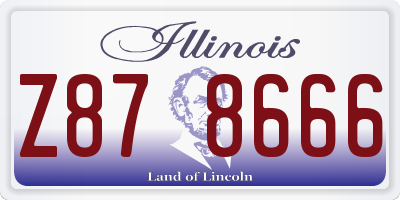 IL license plate Z878666