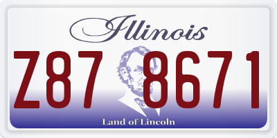 IL license plate Z878671