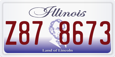 IL license plate Z878673