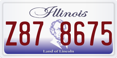 IL license plate Z878675