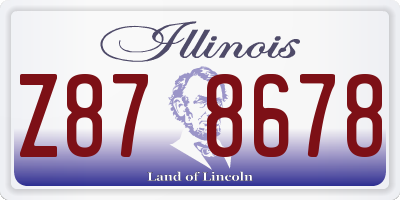 IL license plate Z878678