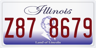 IL license plate Z878679