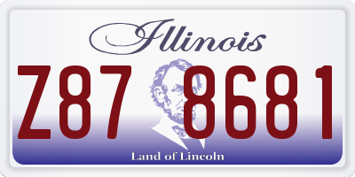 IL license plate Z878681