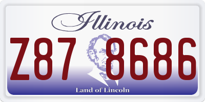 IL license plate Z878686