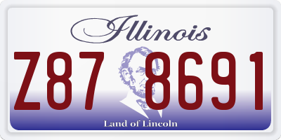 IL license plate Z878691