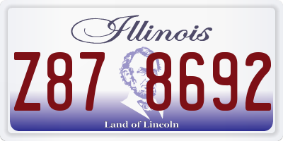 IL license plate Z878692