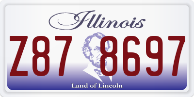 IL license plate Z878697