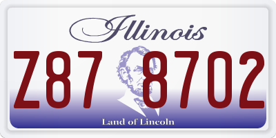 IL license plate Z878702