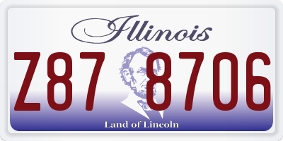 IL license plate Z878706