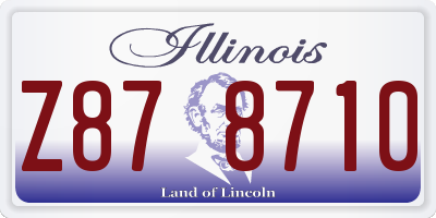 IL license plate Z878710