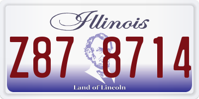 IL license plate Z878714