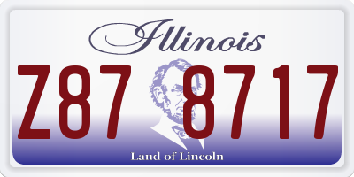 IL license plate Z878717