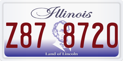 IL license plate Z878720