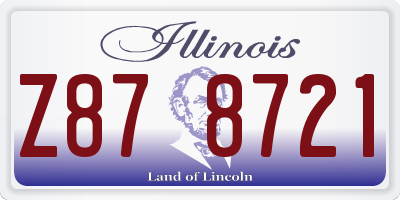 IL license plate Z878721