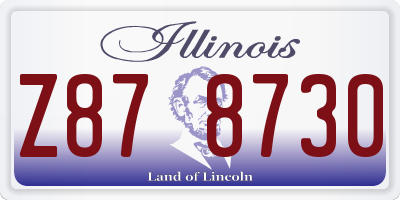 IL license plate Z878730