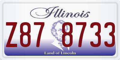 IL license plate Z878733