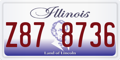 IL license plate Z878736
