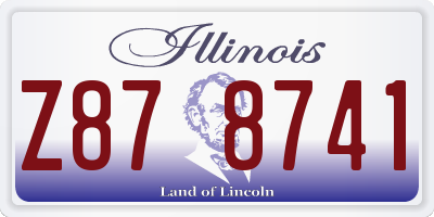 IL license plate Z878741