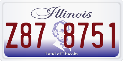IL license plate Z878751