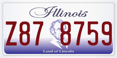 IL license plate Z878759