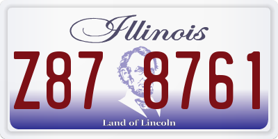 IL license plate Z878761