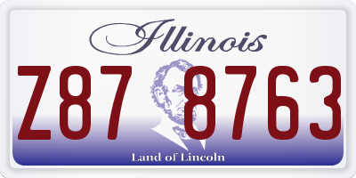 IL license plate Z878763