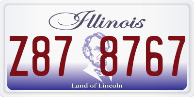 IL license plate Z878767