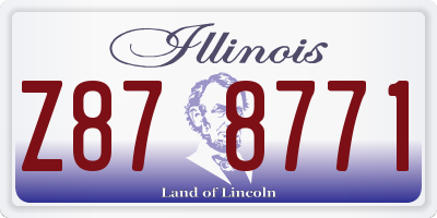 IL license plate Z878771