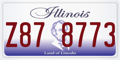 IL license plate Z878773