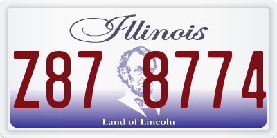 IL license plate Z878774