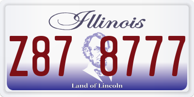 IL license plate Z878777