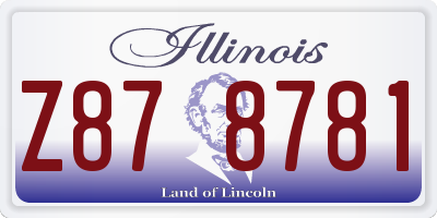 IL license plate Z878781