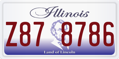 IL license plate Z878786