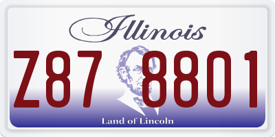 IL license plate Z878801